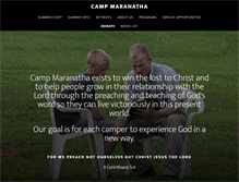 Tablet Screenshot of campmaranatha.com
